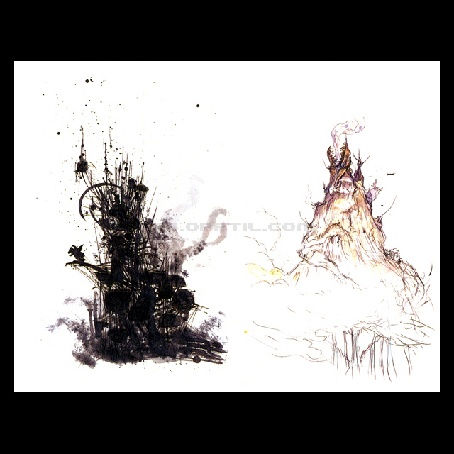 瓦礫の塔02 ─ FF6：天野喜孝氏のコンセプトアート ／ FF6・ファイナルファンタジー6 完全攻略