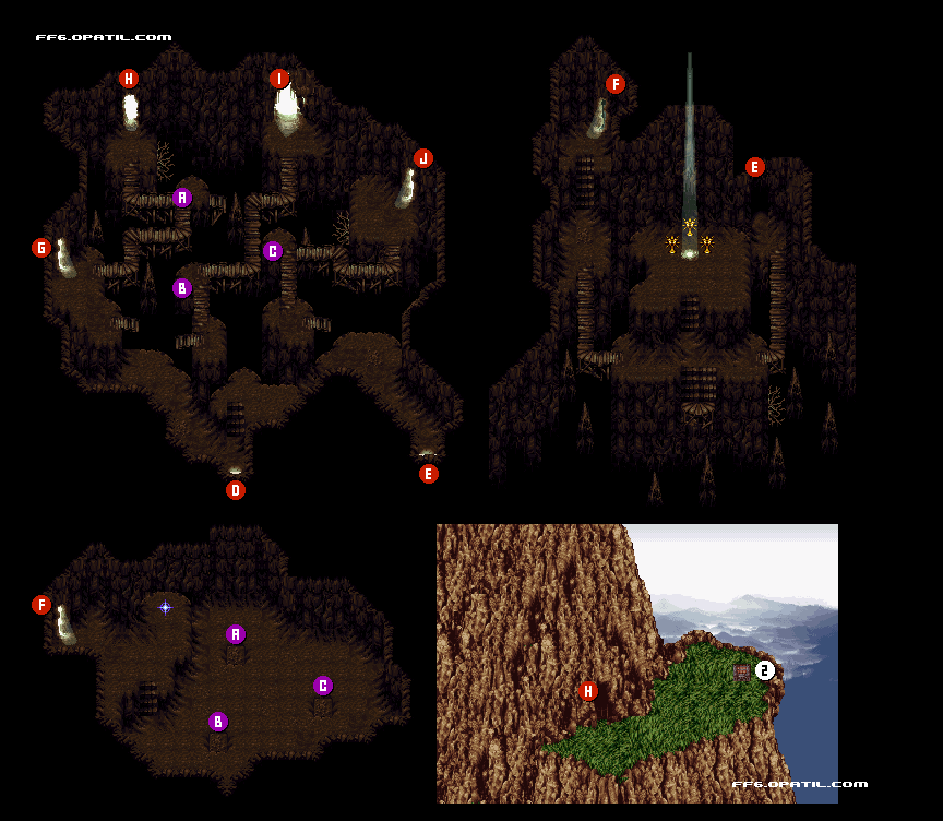 幻獣の洞窟2 マップ画像：ファイナルファンタジー6 攻略