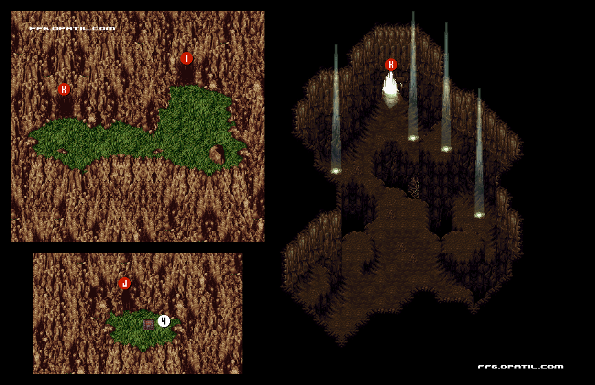 幻獣の洞窟3 マップ画像：ファイナルファンタジー6 攻略