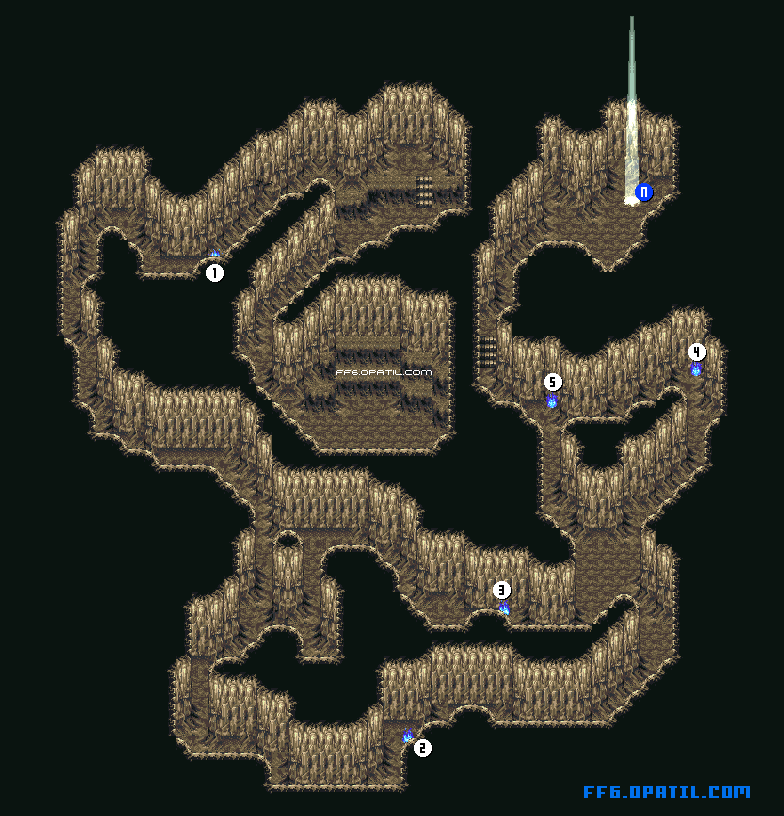 試練の回廊（竜の巣） マップ画像：ファイナルファンタジー6 攻略